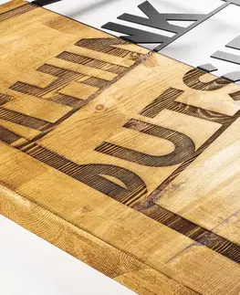 Dekorativní dřevěný doplněk na zeď Think Outside The Box