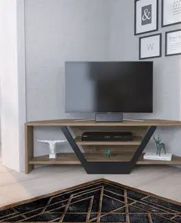 TV stolek Sares - Walnut, Black