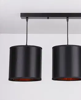 Závěsná lampa černá 3xE27 Candida