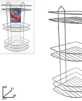PROHOME - Polička rohová 20,5x20,5x48,5cm 3 patra