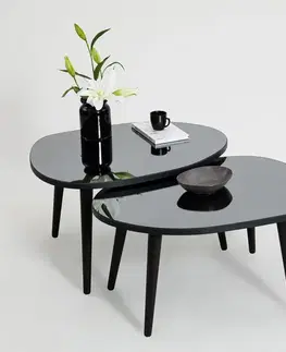 Sada odkládacích stolků (2 kusy) Gusto Set- Black, Fume