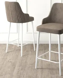 Bar Stool Set (6 Pieces) Enox - Cappuccino, White