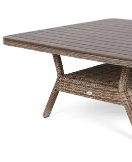 Zahradní sedací souprava 9 ks GH3465 umělý ratan / látka / sklo