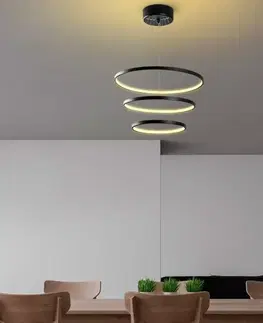 Závěsný LED lustr Simit - 13697, černá