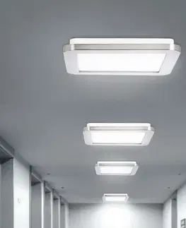 Minimalistické stropní svítidlo do koupelny NEXIT – saténově stříbrné 22,5 cm – stmívatelné stropní svítidlo LED 3000K 12W IP44