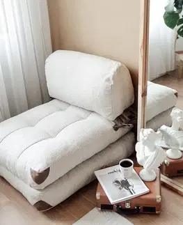 Křeslo Fold Teddy Cream