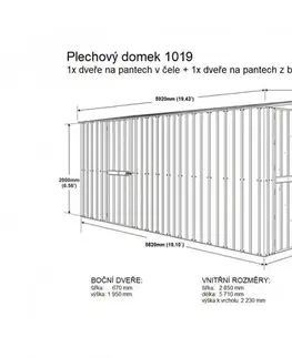 Zahradní domek kovový Lanitplast