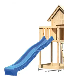 Dětský domeček se skluzavkou Dekorhome