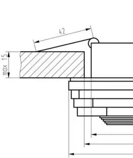 Stropní svítidlo jantarové LED 3W skleněné čtvercové SS-32