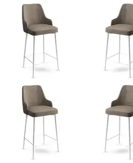 Bar Stool Set (4 Pieces) Enox - Cappuccino, White