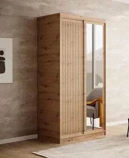 ArtAdrk Šatní skříň DELIA | dub artisan 120 cm