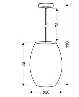 Fialová závěsná stropní lampa Corn E27