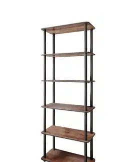 Knihovna Bookcase 6 Rect - Walnut