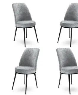 Sada židlí (4 kusy) Dexa - Grey, Black