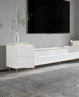TV stěna / Sestava pod TV Imaj - Marble, White