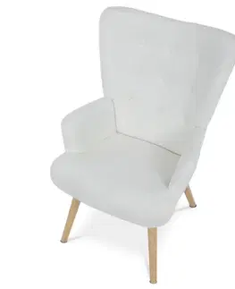 Křeslo ušák Bouclé WT2, bílá