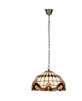 Závěsná lampa Marsala 30 Patina 1X60 E27 Vitrážové stínidlo