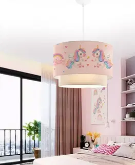Závěsný lustr 241288 Ponny, růžová