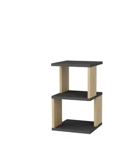 Noční stolek Carter - Anthracite, Oak
