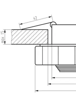 Stropní svítidlo SS-37 Al/Tr 3W LED Cob 230V Stropní svítidlo Plné polygonální průhledné sklo