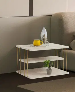 Odkládací stolek Lifon Gold Travertine