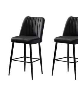 Sada barových židlí Vento Anthracite and Black, 2 ks, 2 ks