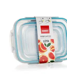 Banquet Sada plastových dóz Leya 4 ks 0,4 0,8 1,4 2,3 l