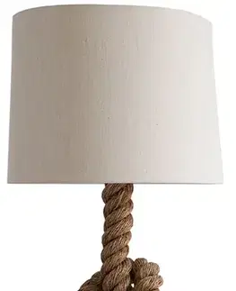 Estila Designová stylová stolní lampa Marinero 85cm přírodní krémová