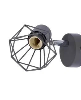 Nástěnná lampa Verve s jedním šedým drátem 1X40W E14