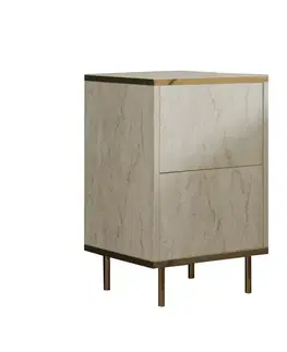 Noční stolek Imaj Travertine and Gold