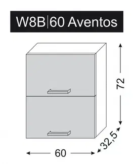 ArtExt Kuchyňská skříňka horní BONN | W8B 60 Aventos Barva korpusu: Bílá