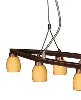 Závěsné svítidlo Dakota 6x40W G9 měděné, včetně oválného zdroje světla