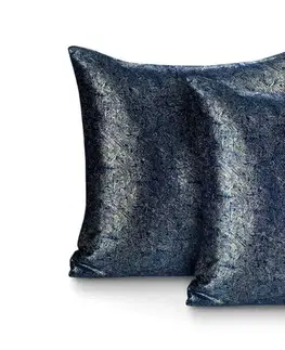 ArtFlhf Sada povlečení na polštáře VERAS Blackout | 45 x 45 cm Barva: Navy