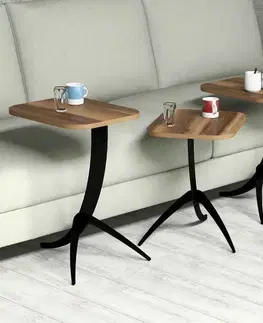 Sada odkládacích stolků Pion Walnut, 3 ks