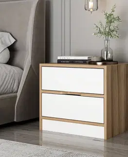 Noční stolek Elina Walnut White