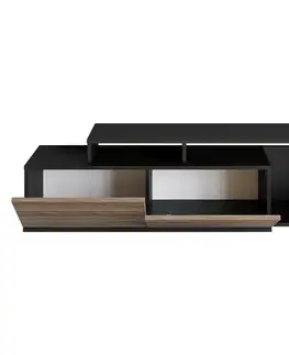 TV stolek Nexera - Black, Walnut