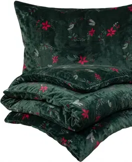 4Home Povlečení mikroflanel Poinsettia, 160 x 200 cm, 70 x 80 cm