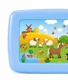 TVAR - Podnos modrý farma 18,6x13,7cm