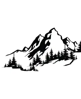 Dekorativní kovový doplněk na zeď Mountain 3