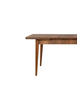 Set s rozkládacím stolem, židlemi a konzolou (5 kusů) Vina 02 0701 - Walnut, Grey