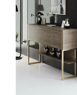 Komoda Luxe Walnut and Gold