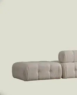 Trojmístná pohovka Doblo 3 Seater ( L1-O1-Pouffe) Cream Bouclette