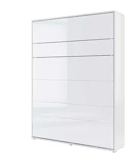 Dig-net nábytek Sklápěcí postel Lenart BED CONCEPT BC-12p bílý lesk | 160 x 200 cm