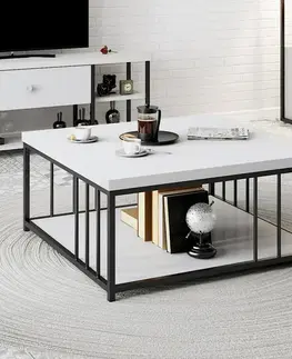 Konferenční stolek Zenn White and Black