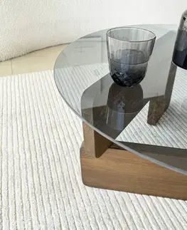 Konferenční stolek Mia - Walnut, Fume