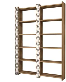 Knihovna City 2 - Walnut, White