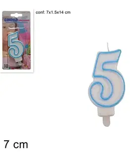 PROHOME - Svíčka dortová 5 modrá