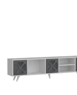 TV stolek Sinef - White , Anthracite