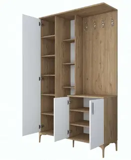 Předsíňová sestava Ewe White and Walnut