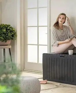 Keter Zahradní úložný box MARVEL PLUS 270l hnědý, 116,7 x 44,7 x 57 cm